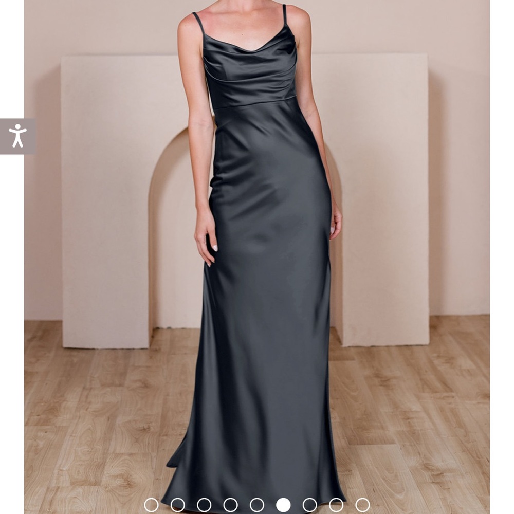 Revelry black SKYE SATIN DRESS - black.